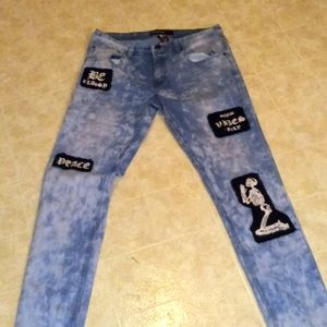 Black key straight leg jeans